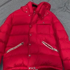 Red Moncler Winter jacket